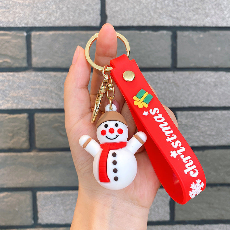 Wholesale Christmas Santa Claus Elk Snowman Keychain