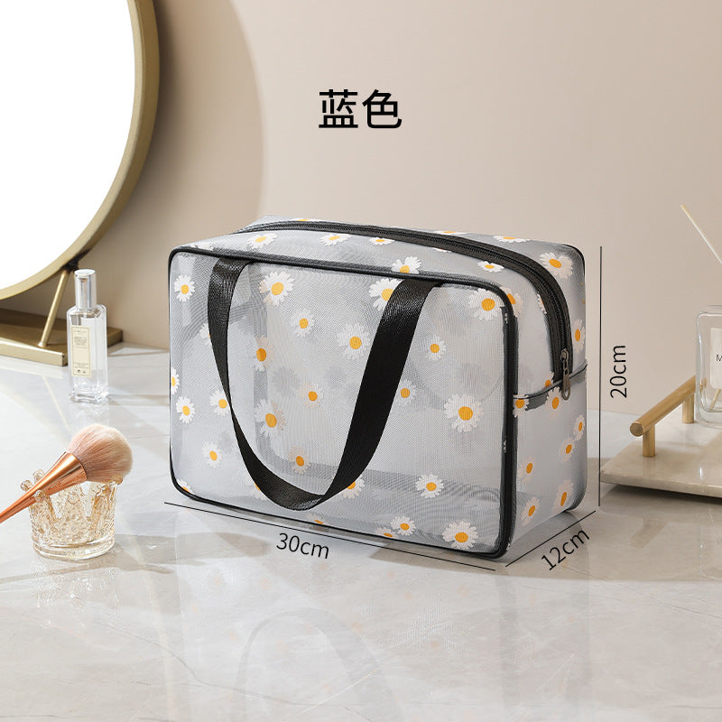 Wholesale Daisy Mesh Breathable Toiletry Bag