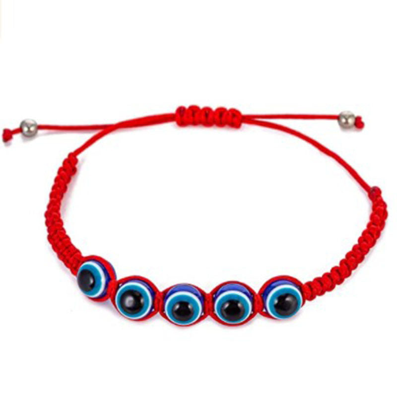 Wholesale Hand Woven Adjustable Devil's Eye Red String Bracelet