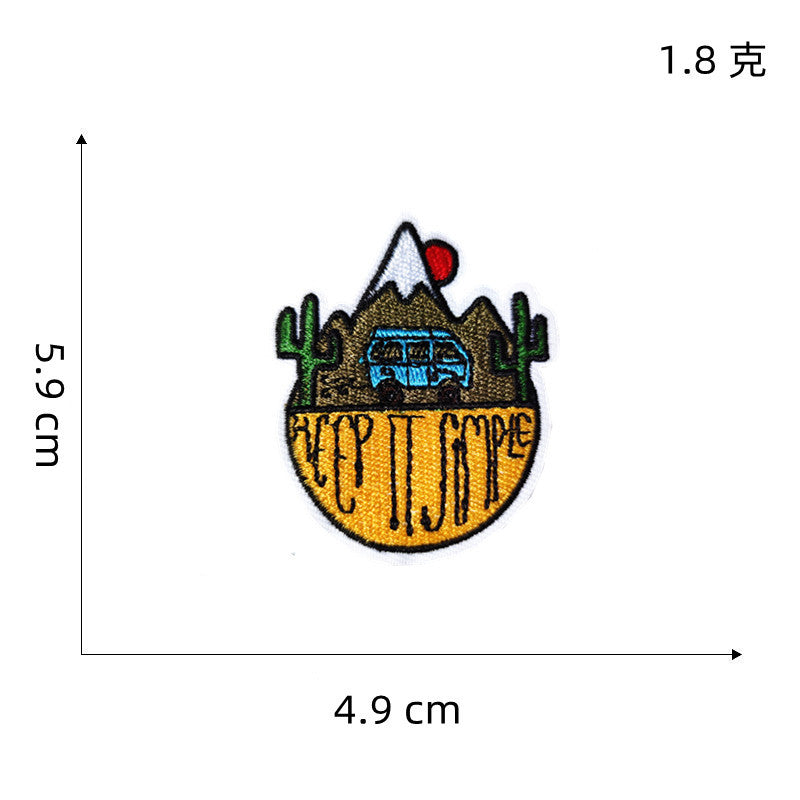 Wholesale Cartoon Cute  Embroidered  Multicolor Landscape Cloth DIY Patches