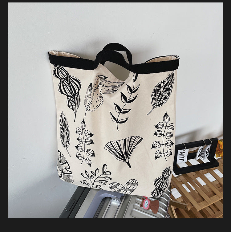 Wholesale Simple Letter Canvas Large Capacity Handbag