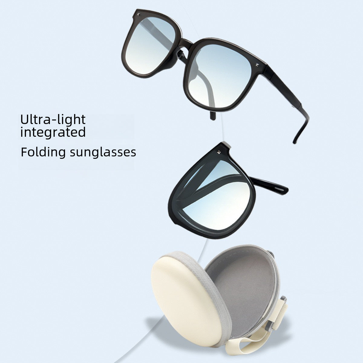 Wholesale Foldable Anti-UV Simple Fashion Lightweight Face Showing Small Sunglasses