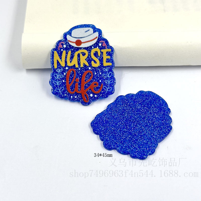 Wholesale 50pcs Loose Powder Cartoon Cartoon Organ Acrylic DIY Patch Accessories