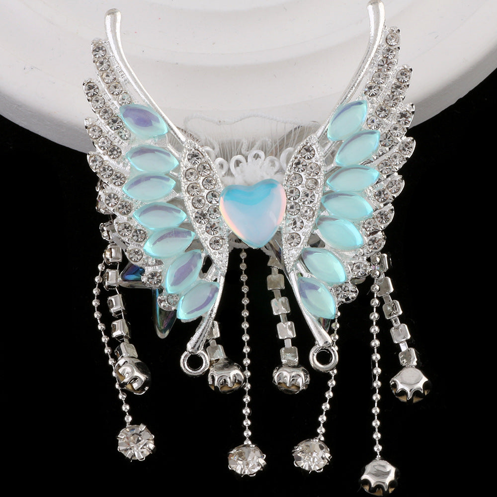 Wholesale 2pcs Heavy Industries Pearl Tassel Butterfly Diamond Ball Can Thread Straight Hole Beads DIY Beads