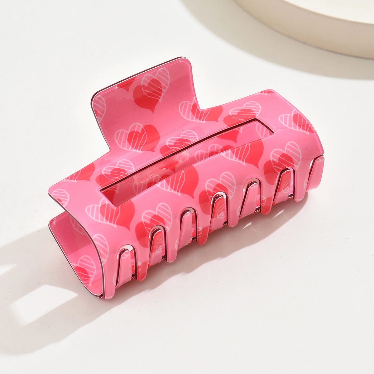 Wholesale New Pink Series Valentine's Day Hairpin Sense Love Printing Shark Clip Sweet Hair Accessories