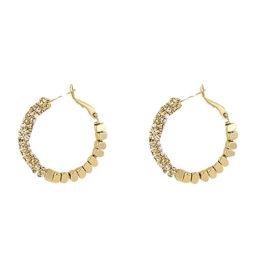 Wholesale Gold-plated plain hoop earrings