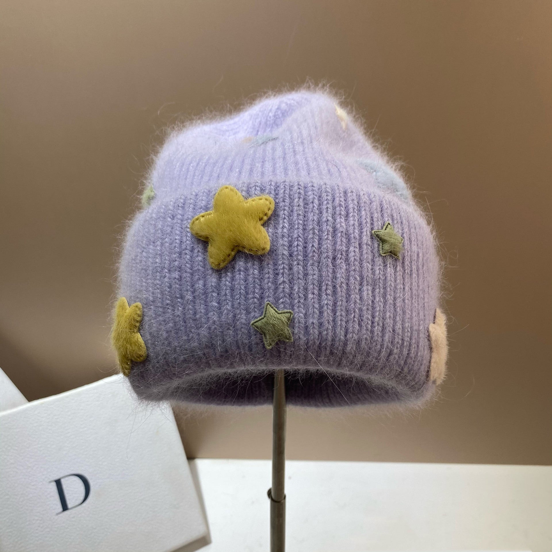 Wholesale Autumn and Winter Rabbit Fur Cute Star Knitted Hat