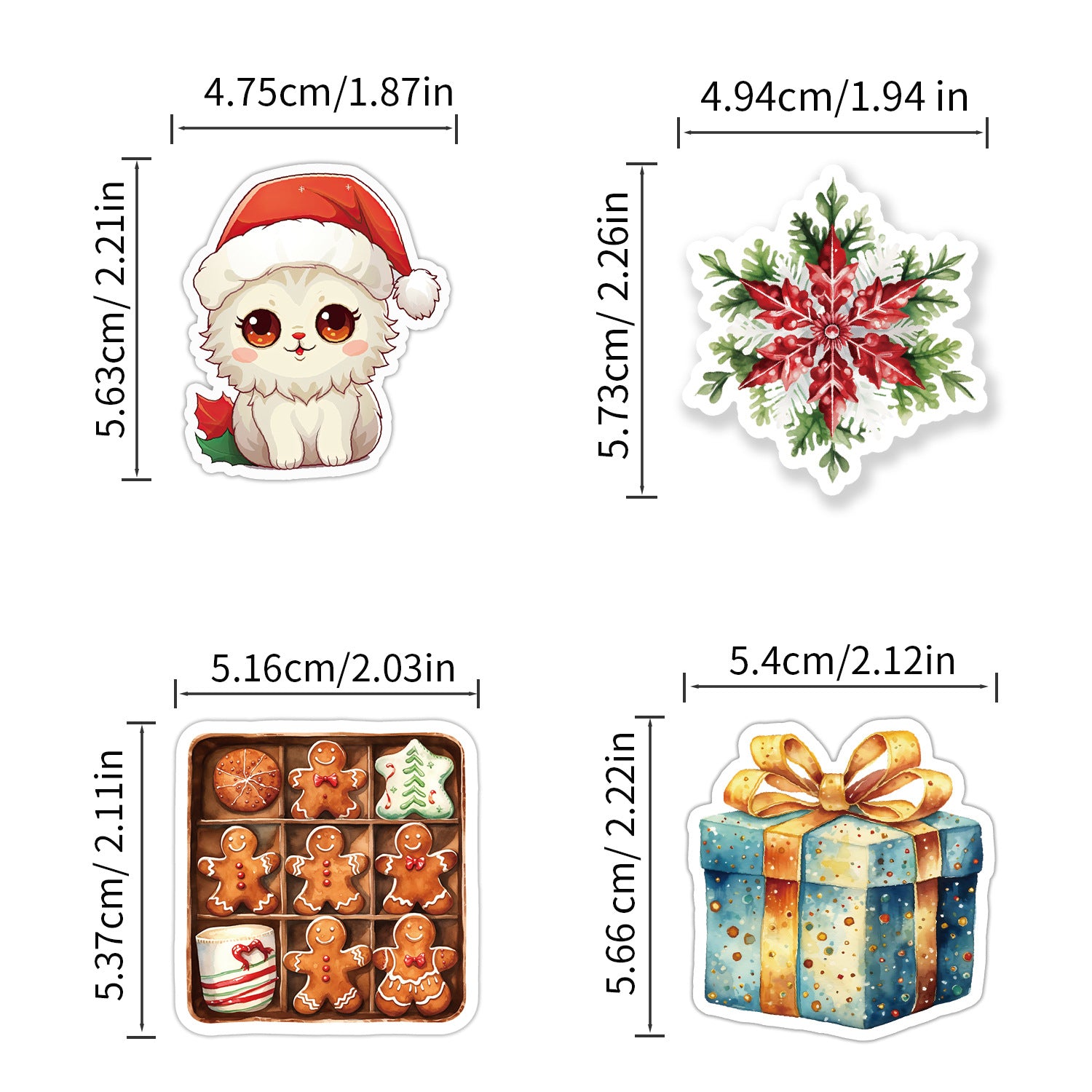 Wholesale 50pcs Christmas Graffiti Stickers
