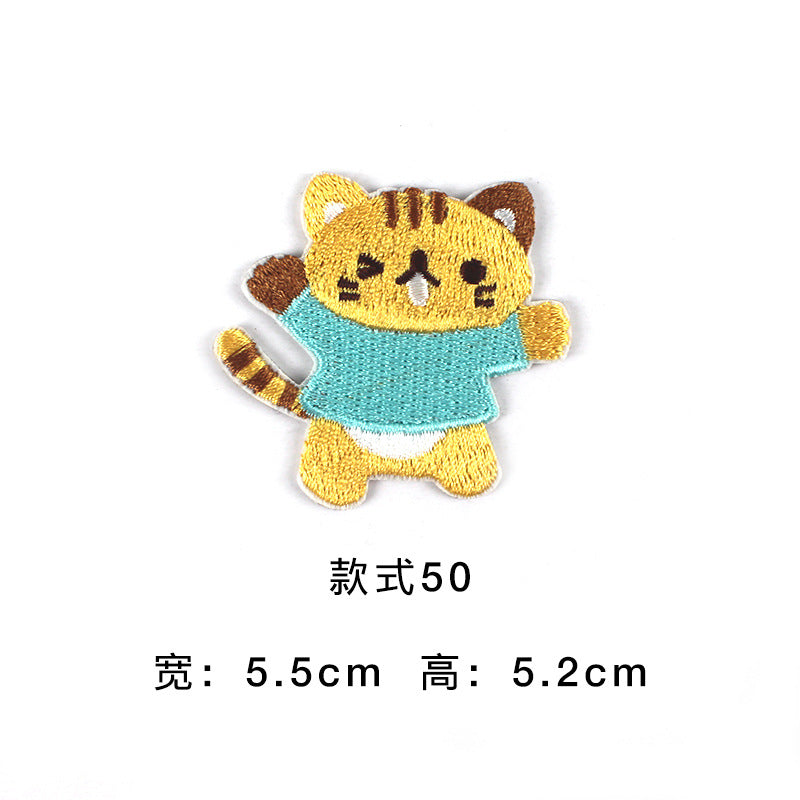 Wholesale Cute Cartoon Embroidered Cloth Patches Self Adhesive Badges For Coat Decoration DIY Craft Supply Gift