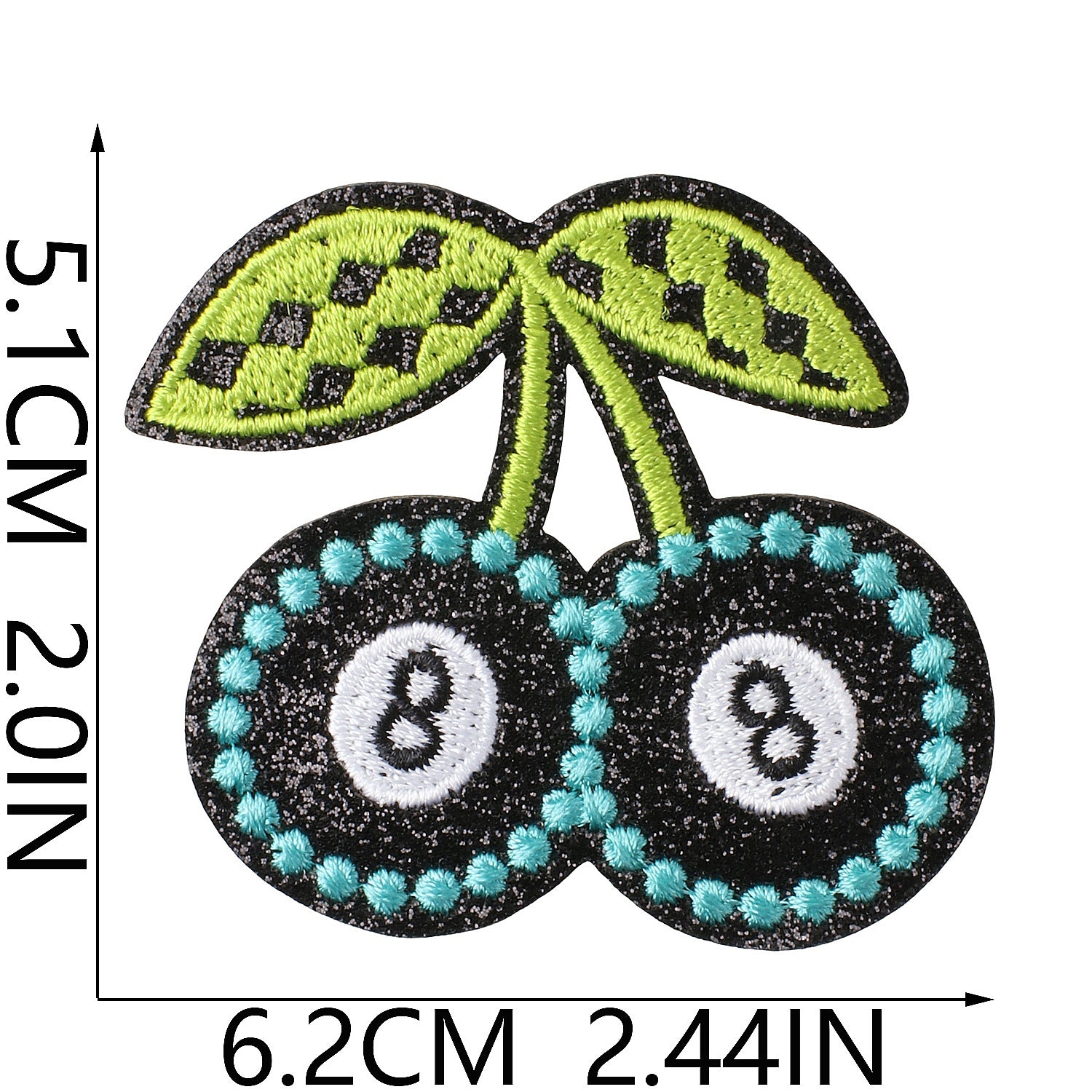 Wholesale Glitter Embroidered Fabric Patch Vintage American Retro Billiards Poker Cowboy Bow Flower Design For Clothing DIY Gift