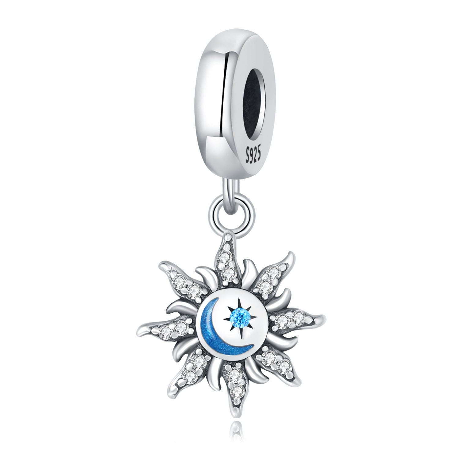 Wholesale Diverse Stars Moon Sun Pure Silver Charms
