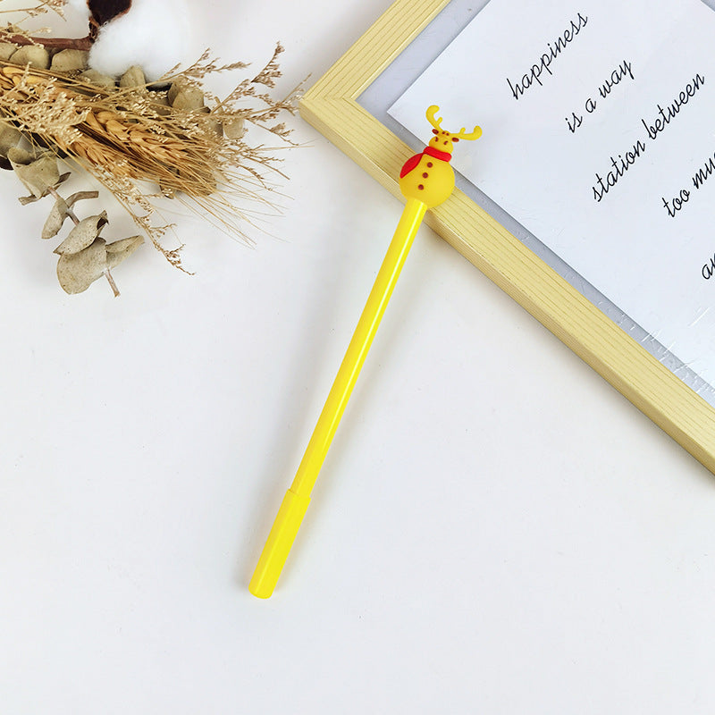 Wholesale Christmas Cartoon Silicone Plastic Neutral Pen