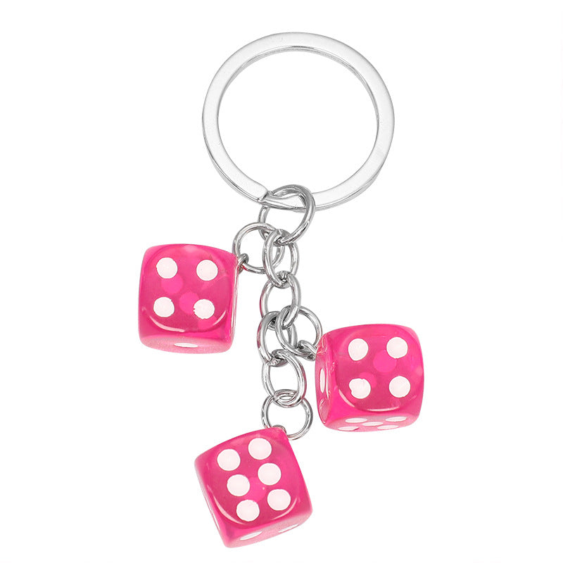 Wholesale Resin Dice Shape Keychain