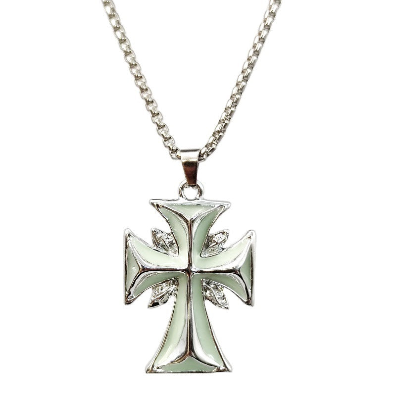 Wholesale Cool glow-in-the-dark cross necklace