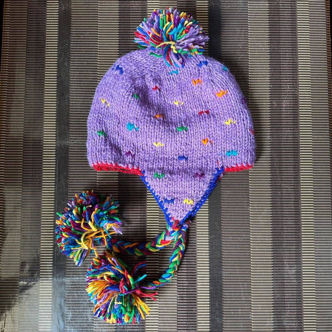Wholesale Wool Warm Rainbow Plus Velvet Thick Earmuffs Beanie
