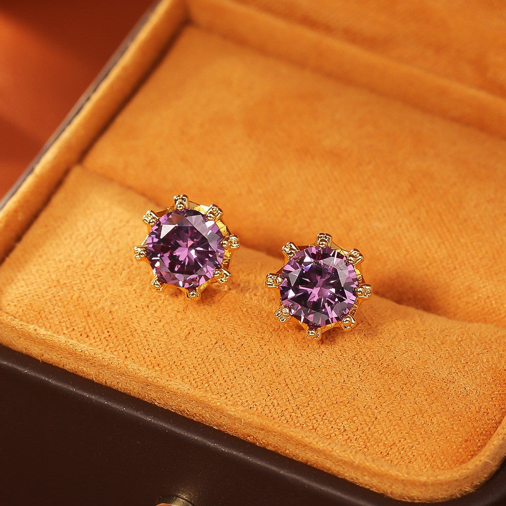 Wholesale Fireworks pearls cat eyes plant studded diamond earrings
