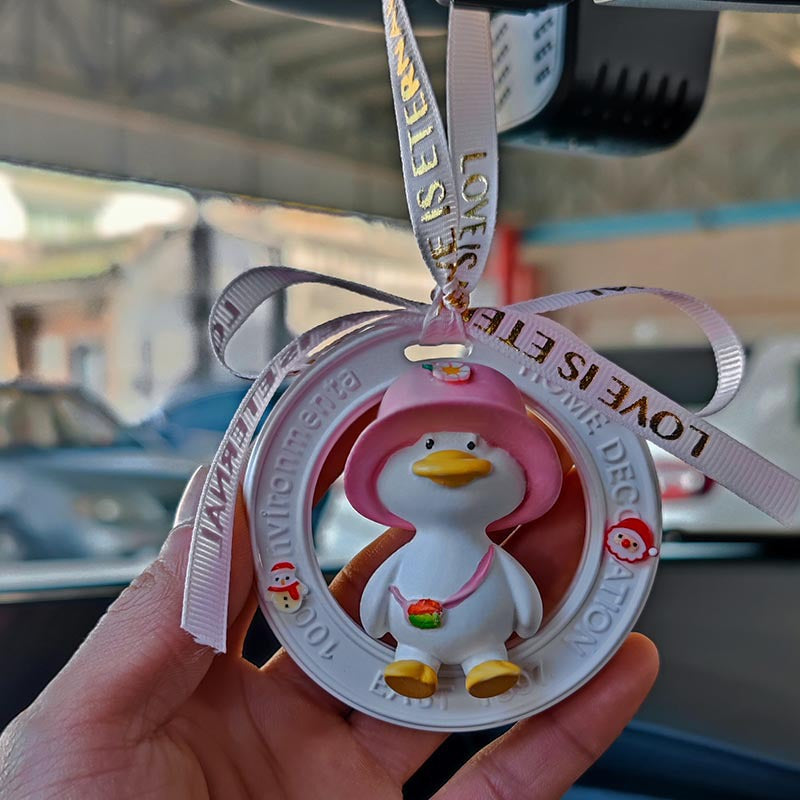 Wholesale Gypsum Cute Duck Car Aromatherapy Expanding Fragrance Stone Pendant