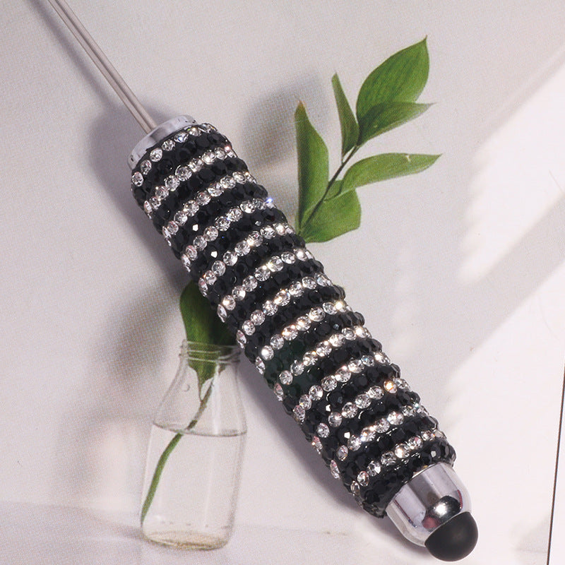 Wholesale beadable pens Full diamond color rhinestone beaded touch screen pen