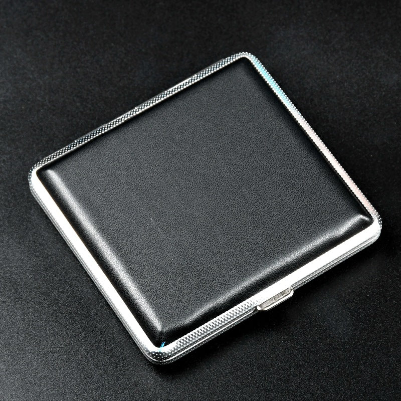 Wholesale 20 Pack Men's Independent Windproof Leather Cigarette Box