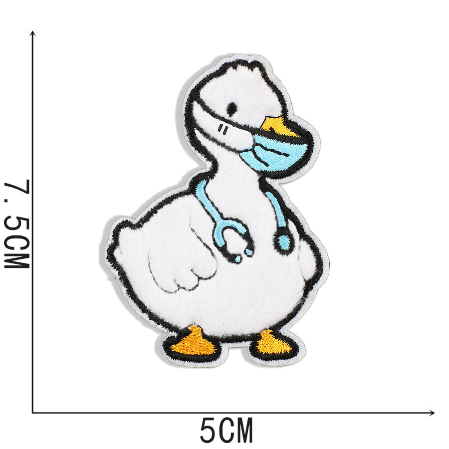 Wholesale Duckling embroidery patch cartoon embroidery label clothes patch