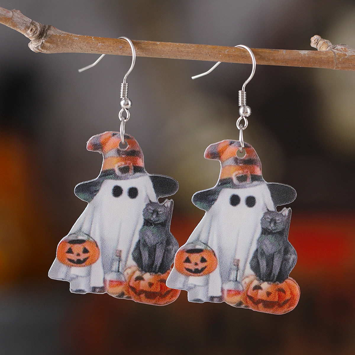 Wholesale Thanksgiving Turkey  Pumpkin Skull Pendant Earrings