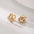 Wholesale Valentine's Day gift copper plated gold inlaid zircon love earrings heart-shaped earrings jewelry