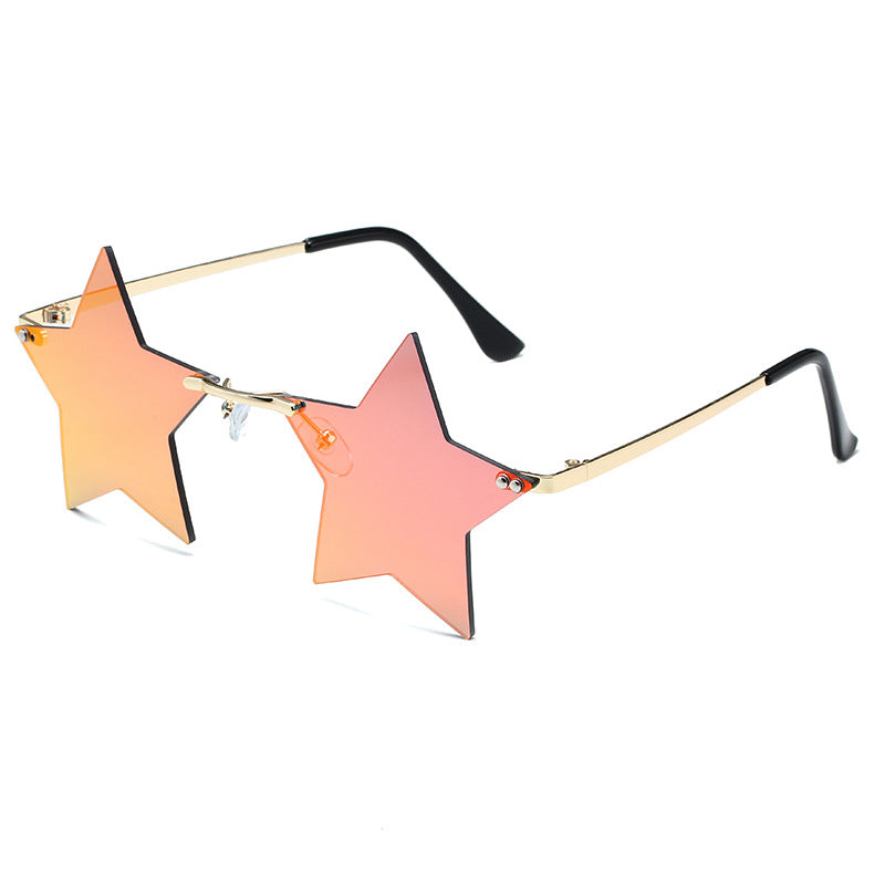 Wholesale PC Irregular Pentagram Frameless Sunglasses