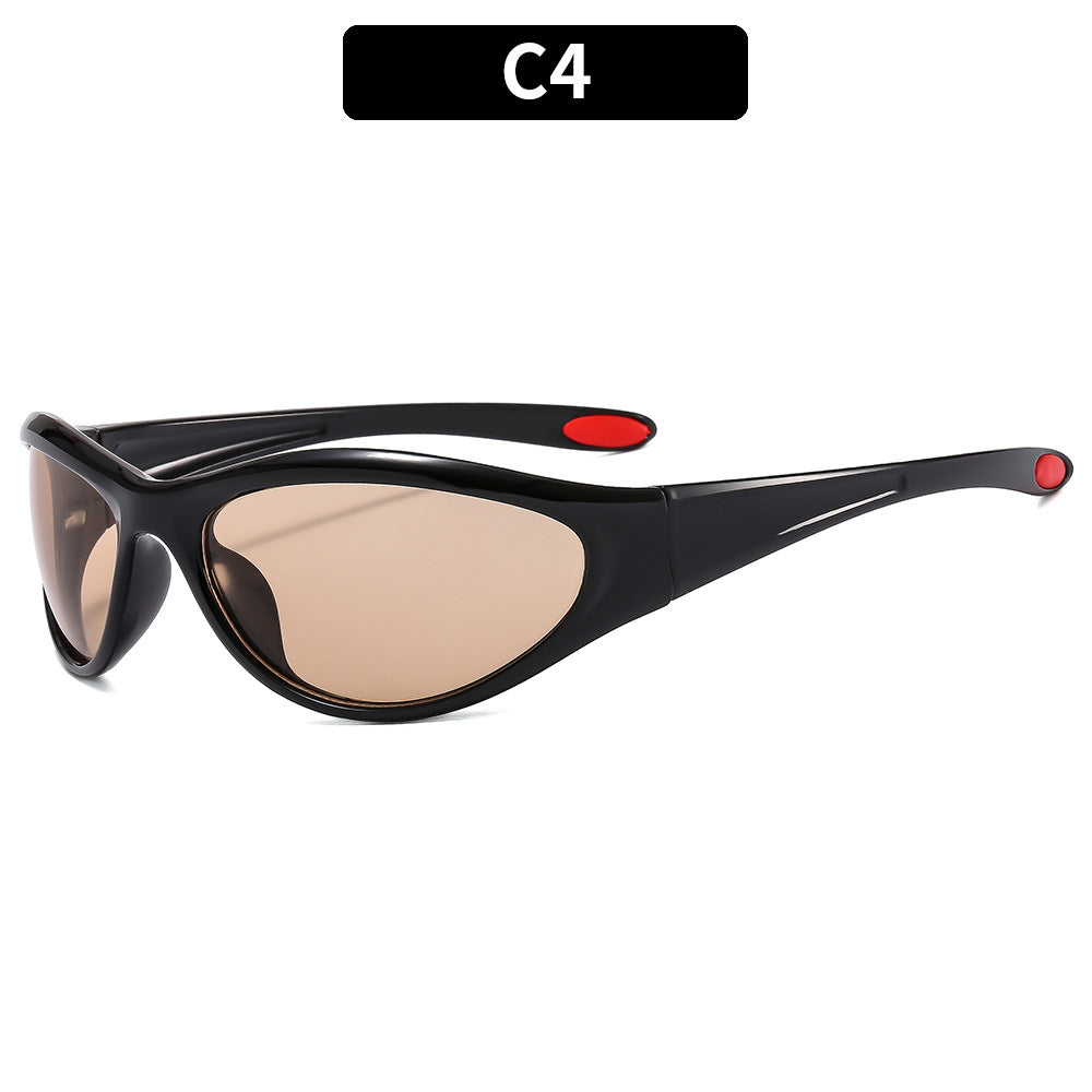 Wholesale Y2K Futuristic Cycling Sports PC Sunglasses