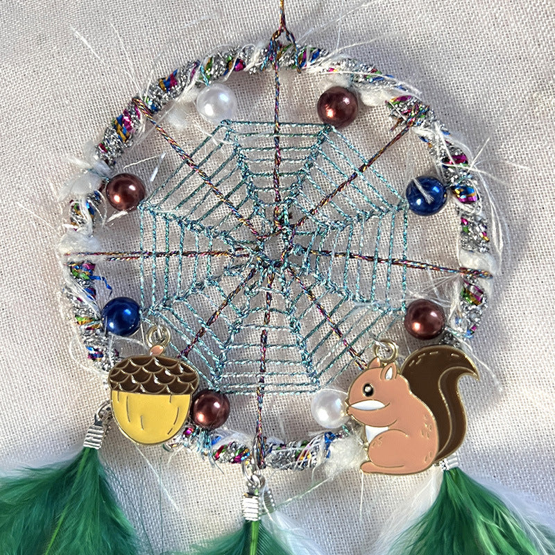 Wholesale Creative Feather Squirrel Picture Pendant Dream Catcher