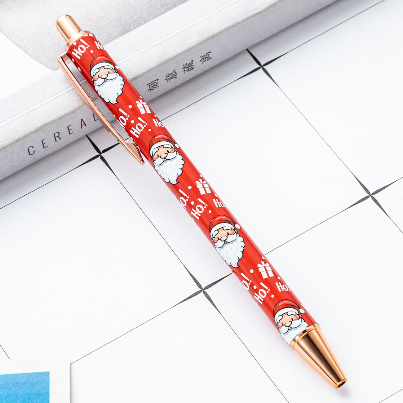 Wholesale Cartoon Christmas Button Plastic Ballpoint Pen