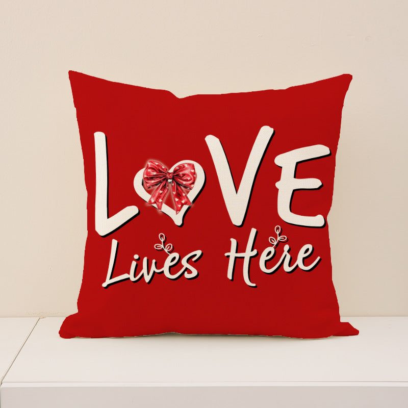 Wholesale  Heart Pillowcase Red Set Valentine' s Day