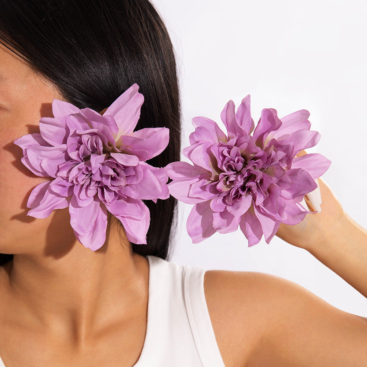 Wholesale 10PCS/Pack purple oval turquoise earrings  rose flower earrings earrings women