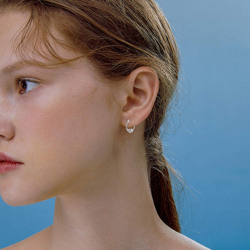 Wholesale 925 Silver Sloth Hoop Earrings