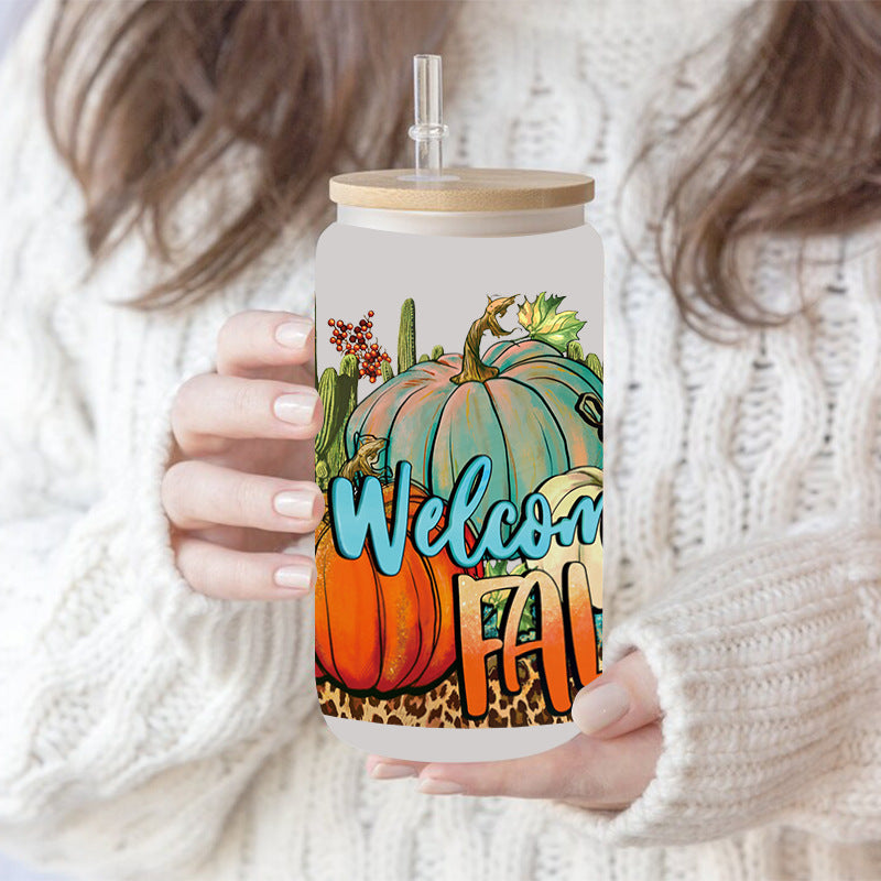 Wholesale Cute Pumpkin Series 16oz Cup UV DTF Wraps