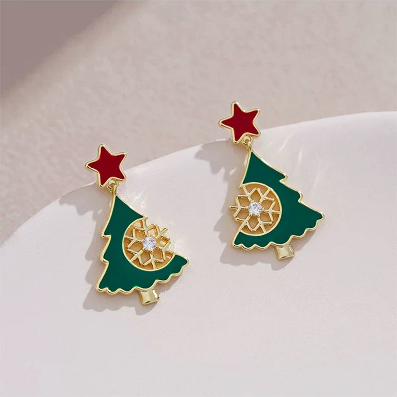 Wholesale Christmas Collection Asymmetrical Earrings