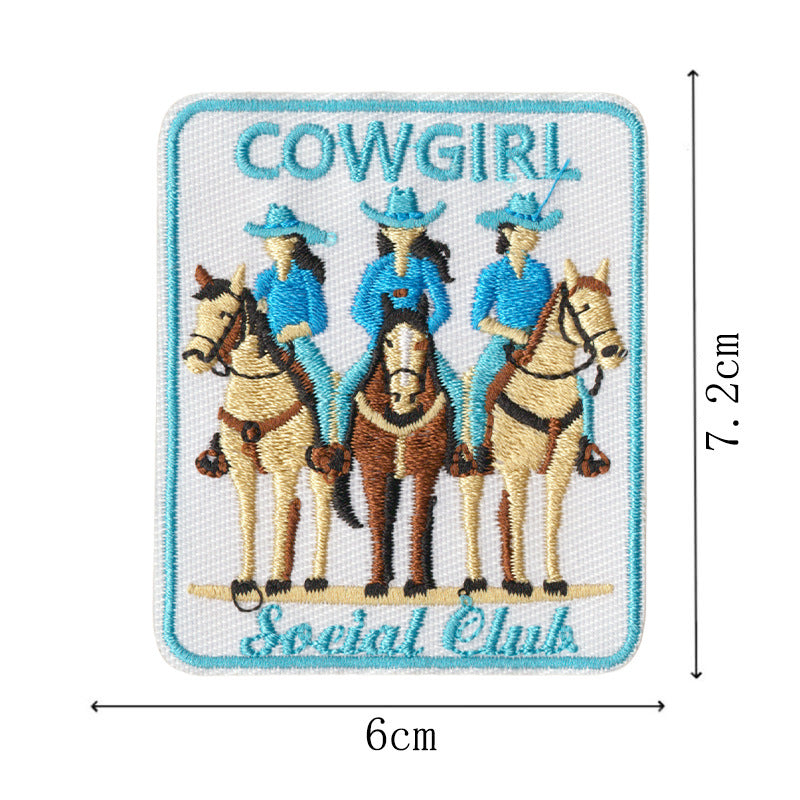 Wholesale Embroidered Western Cowboy Patch Set Of 9 Chic Clothing And Cap Decorative Accent DIY Craft Fashion Accessory For Boutique Resale