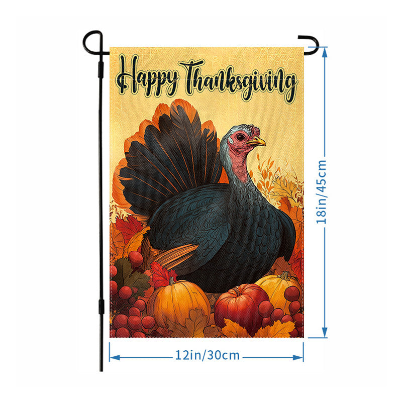 Wholesale Thanksgiving Garden Flag Hanging Flag Party Atmosphere Garden Flag