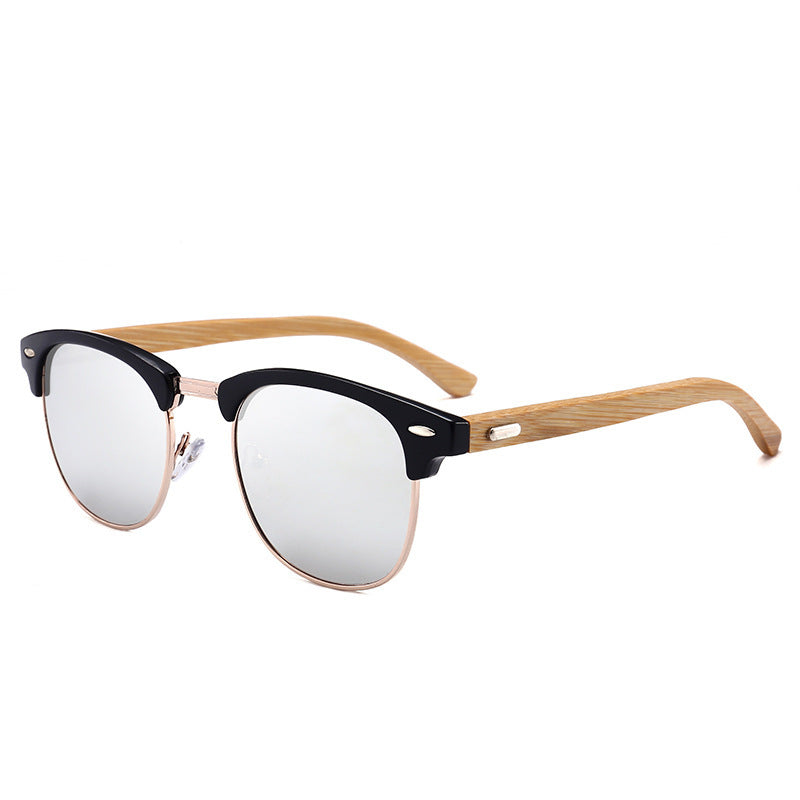Wholesale Polarized sunglasses for men and women bamboo legs retro glasses