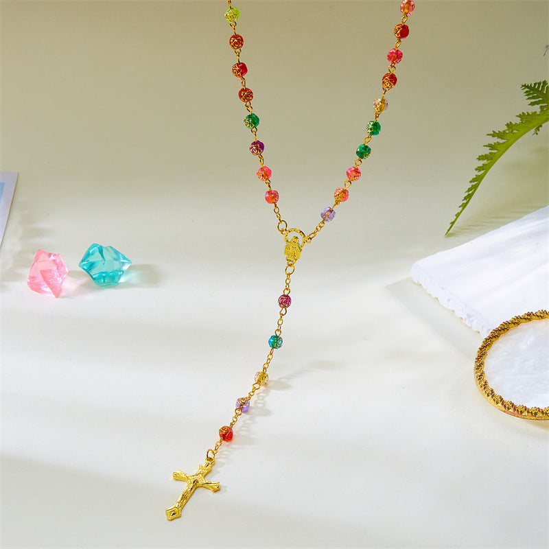 Vintage cross necklace bohemian style
