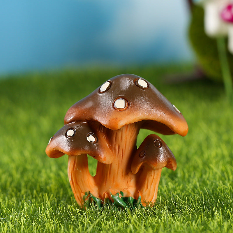Wholesale Simulation small mushroom ornaments micro landscape decoration
