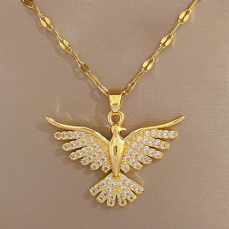 Wholesale Phoenix Wings Stainless Steel Necklaces
