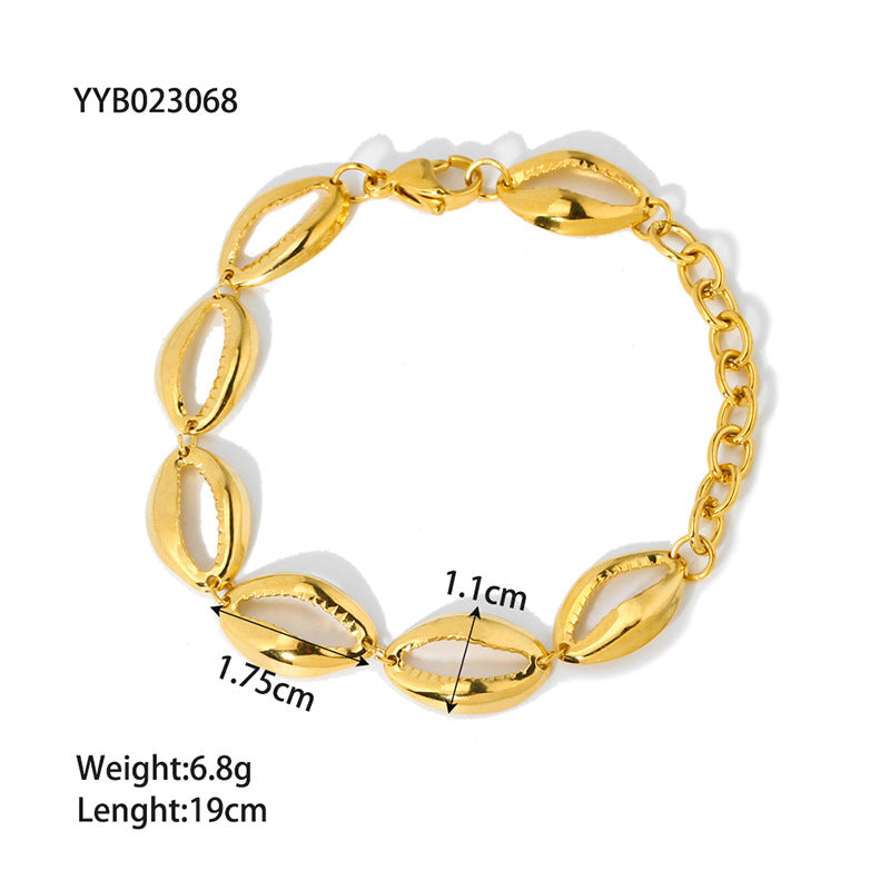 Wholesale Titanium Steel 18K Gold Plated Non-fading Bracelet
