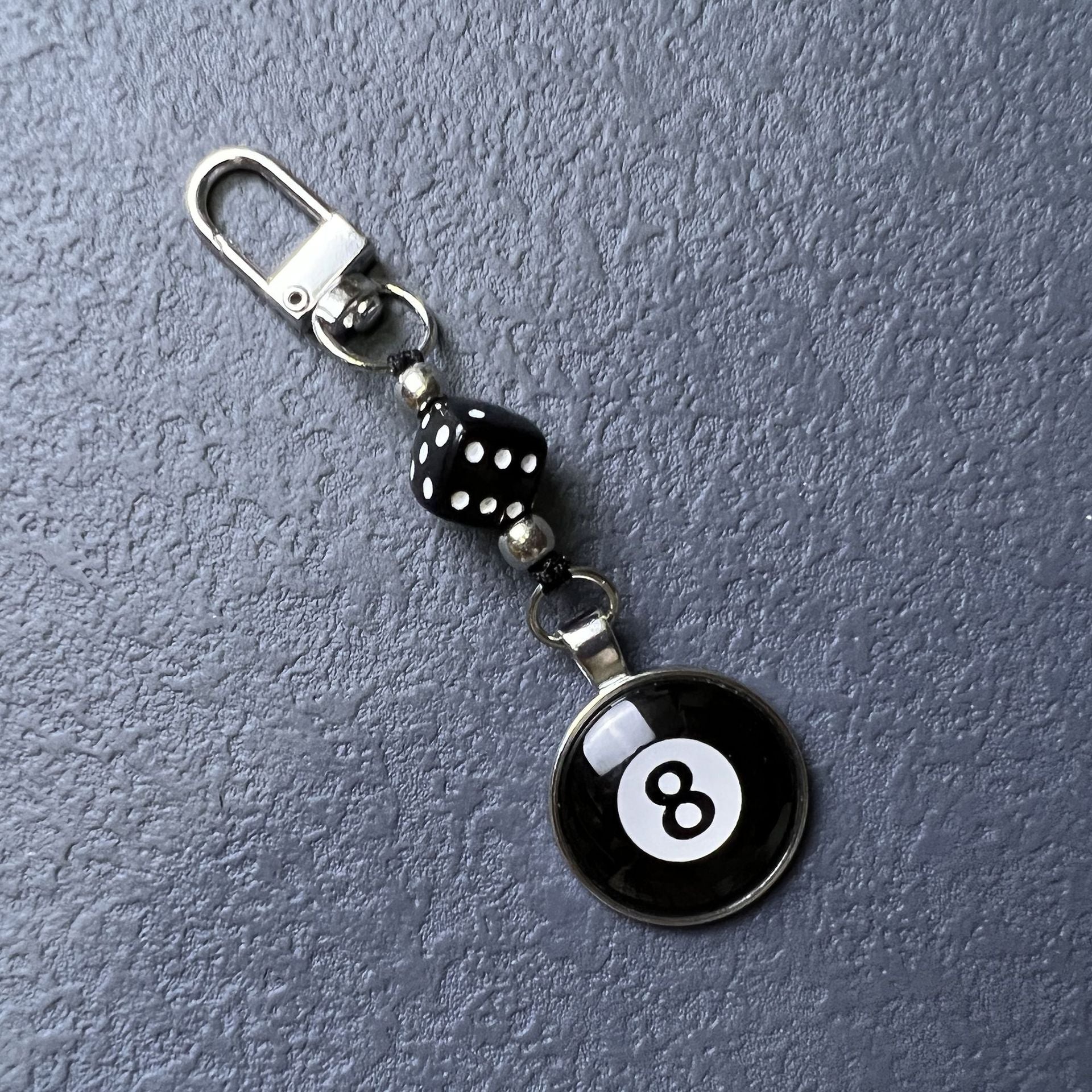 Wholesale Smiley Face Dice Number Personalized Keychain