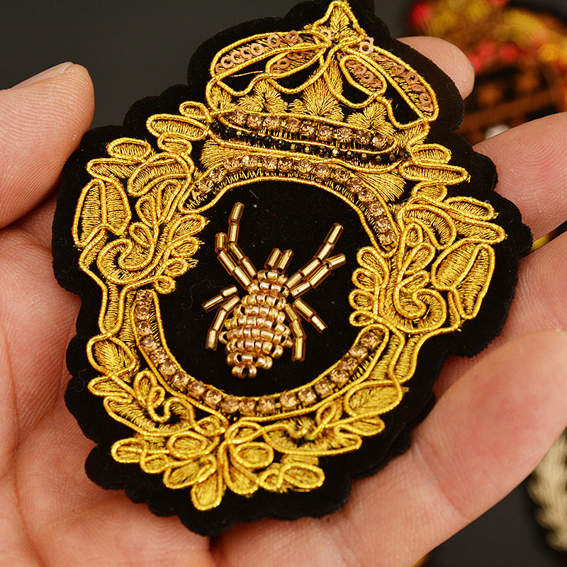 Wholesale Chic 3D Embroidered Badge Brooch For Suits ets Bags Fashion Accessory Boutique Resale