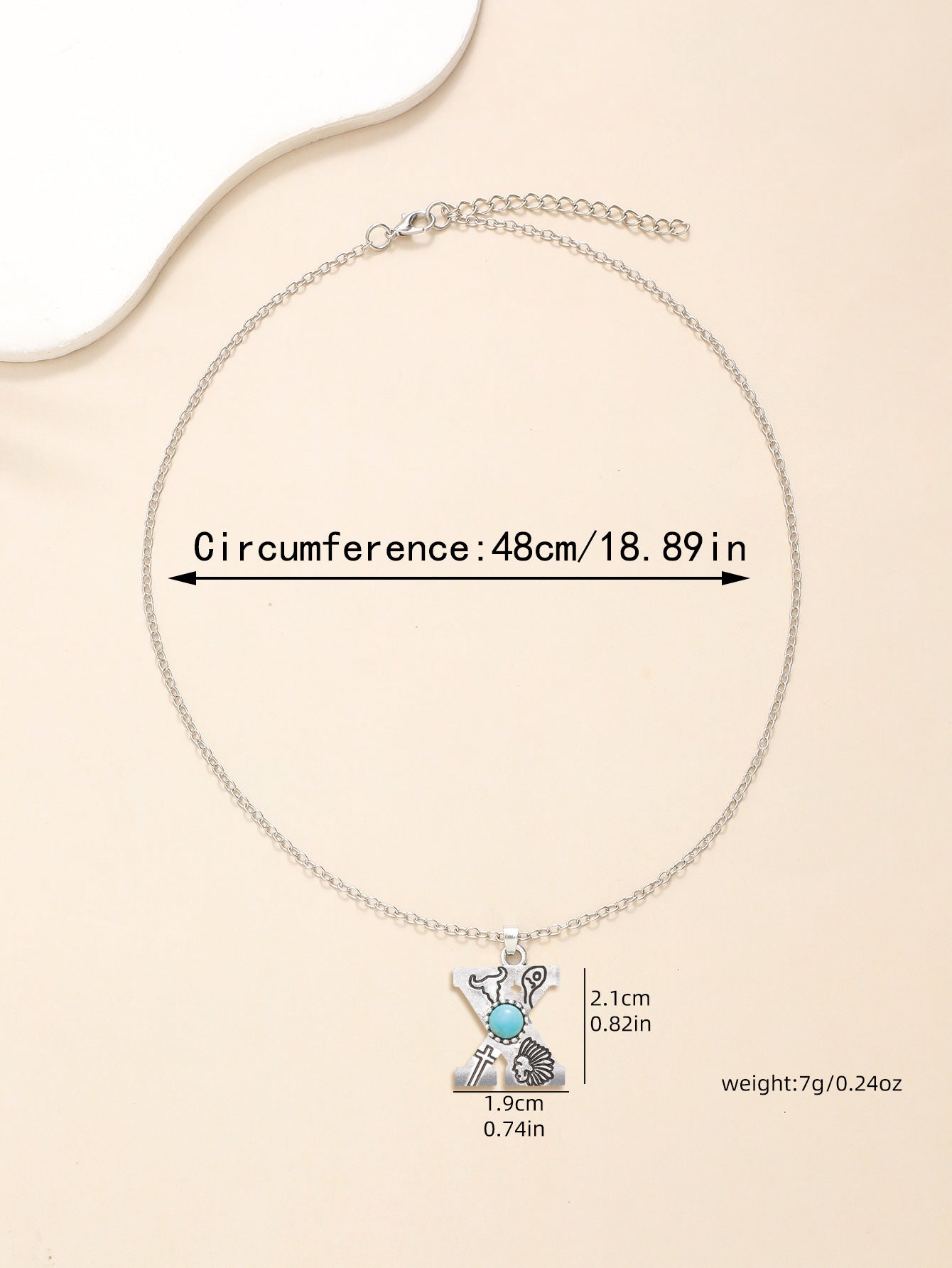 Wholesale Alloy English letter necklace western style