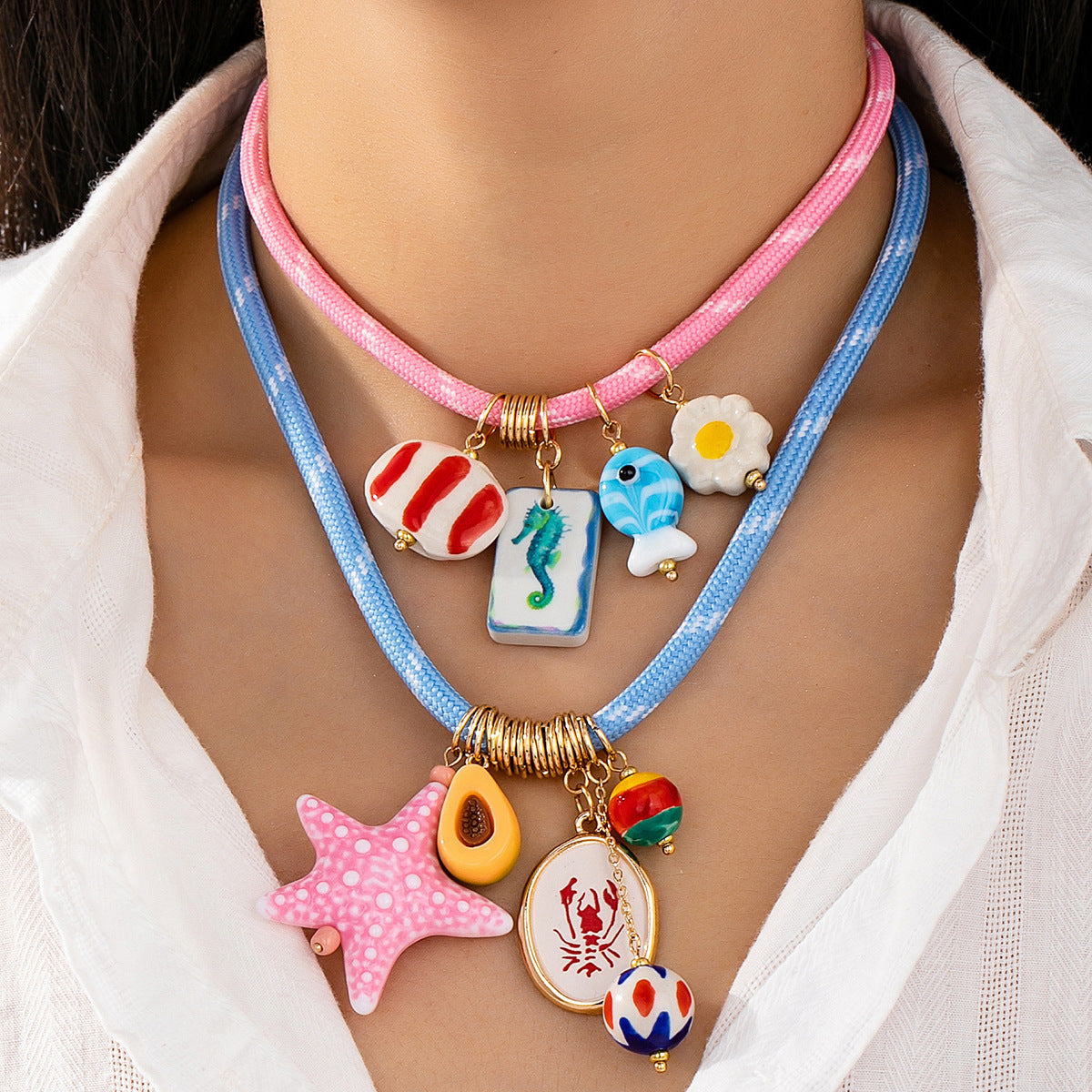 Wholesale Red Coral Shell Conch Pendant Necklace