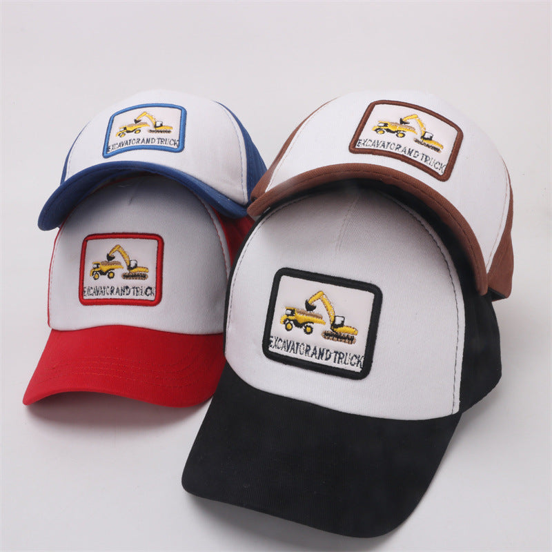 Wholesale Cotton Polyester Cartoon Excavator Children's Baseball Caps