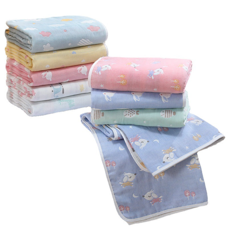 Wholesale Six-layer gauze blanket quality children's quilt infant towel quilt children's cotton gauze bath towel 110*110cm