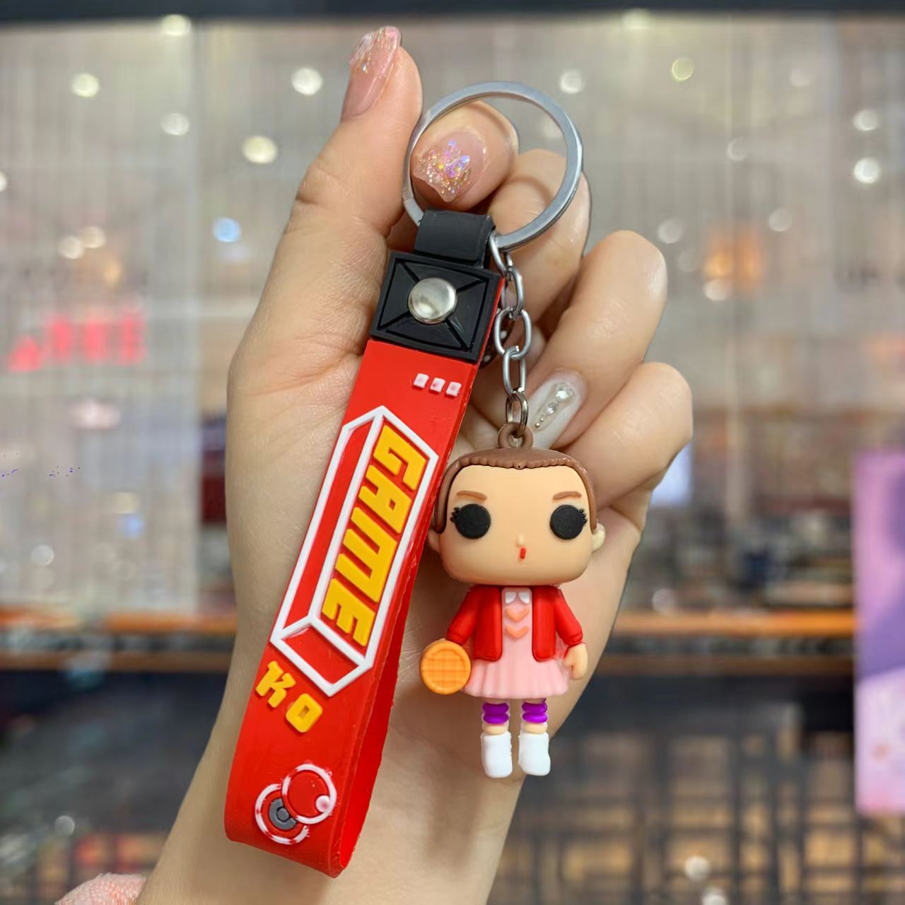 Wholesale Cute Cartoon Flower Character Pvc Soft Glue Keychain