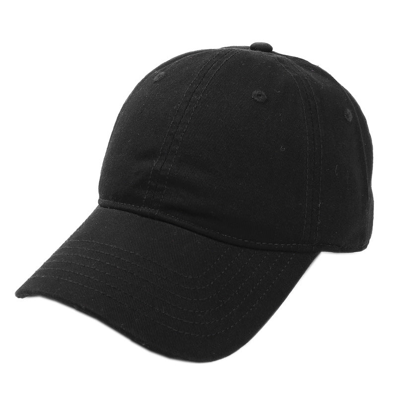 Wholesale Simple Soft Top Washable Cotton Light Plate Solid Color Cap Men's and Women's Korean Style Sunscreen Baseball Cap Trendy